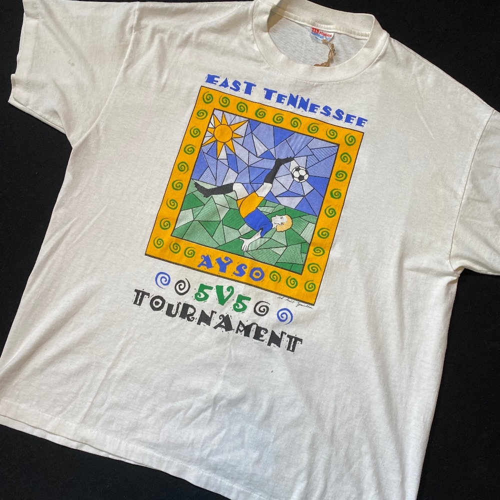 Vintage 90s Graphic Tee 'East Tennessee 5v5 Tour'